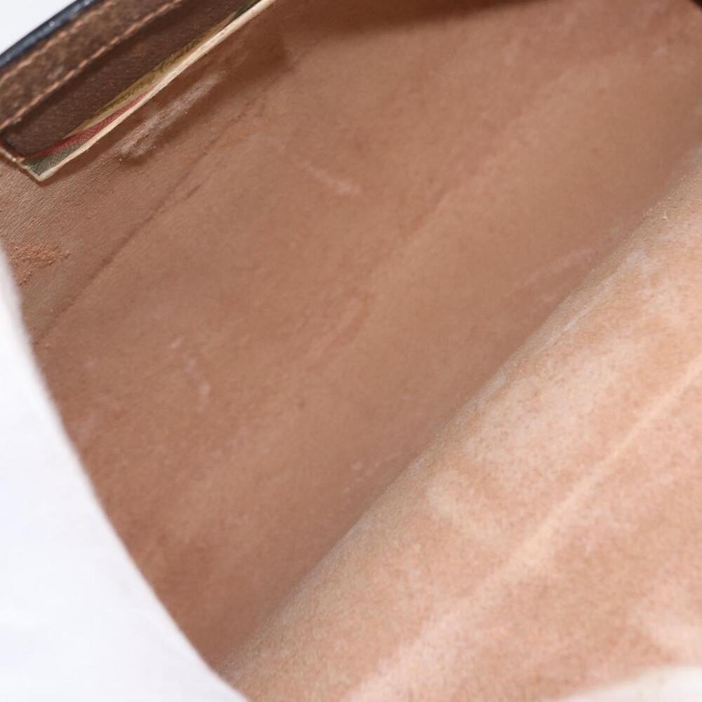 GUCCI GG Supreme Web Sherry Line Clutch Bag PVC Beige Gold 89 01 006 Auth 155387 - Picture 10 of 16